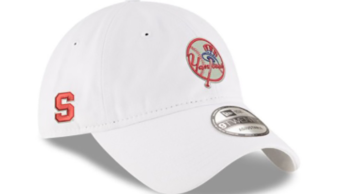 Co-branded Yankees and block S white baseball cap
